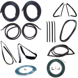 1981-1985 Chevrolet Pickup Truck With Chrome Trim And 2 Piece Vent Window Seal Complete Weatherstrip Kit