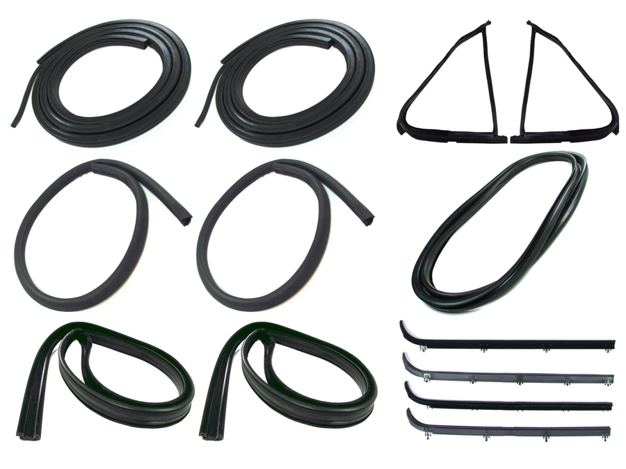 1987-1991 Ford Pickup Truck Weatherstrip Kit WITHOUT Trim Groove