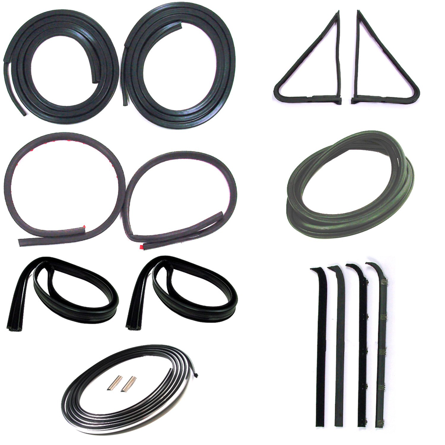 1980-1986 Ford Pickup Truck Weatherstrip Kit WITH Trim Groove