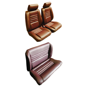 1987-1995 Chrysler LeBaron Convertible V6 Deluxe Model Vinyl Seat Upholstery Set With 5 Horizontal Pleats