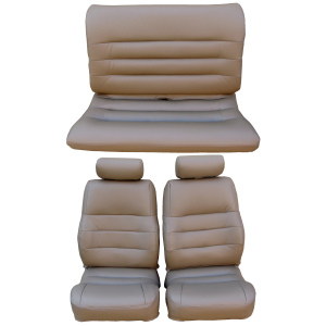 1987-1995 Chrysler LeBaron Convertible V6 Deluxe Model Vinyl Seat Upholstery Set With 3 Horizontal Pleats