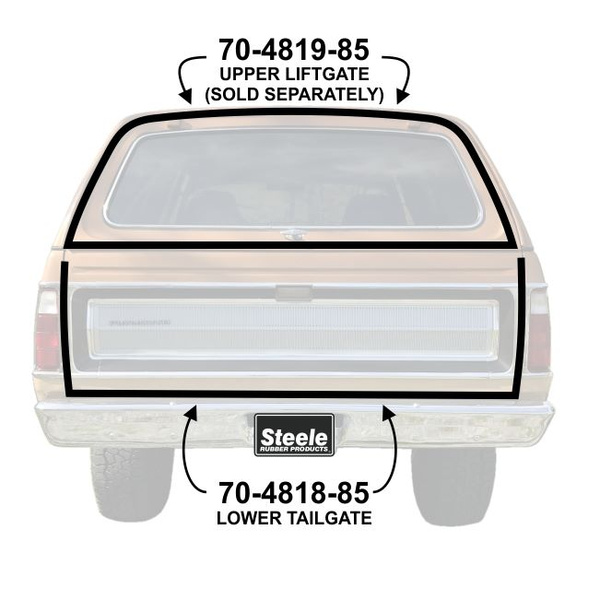 1974-1977 Dodge Ramcharger Lower Tailgate Seal - Image 3