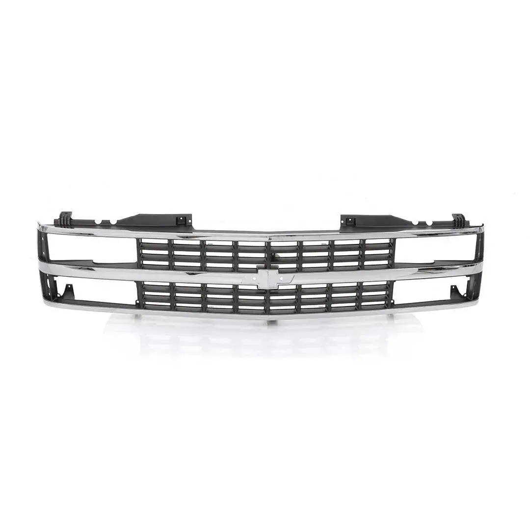 1988-1993 Chevrolet Truck Blazer Suburban Chrome Black Grille W/ Dual Headlight AMD