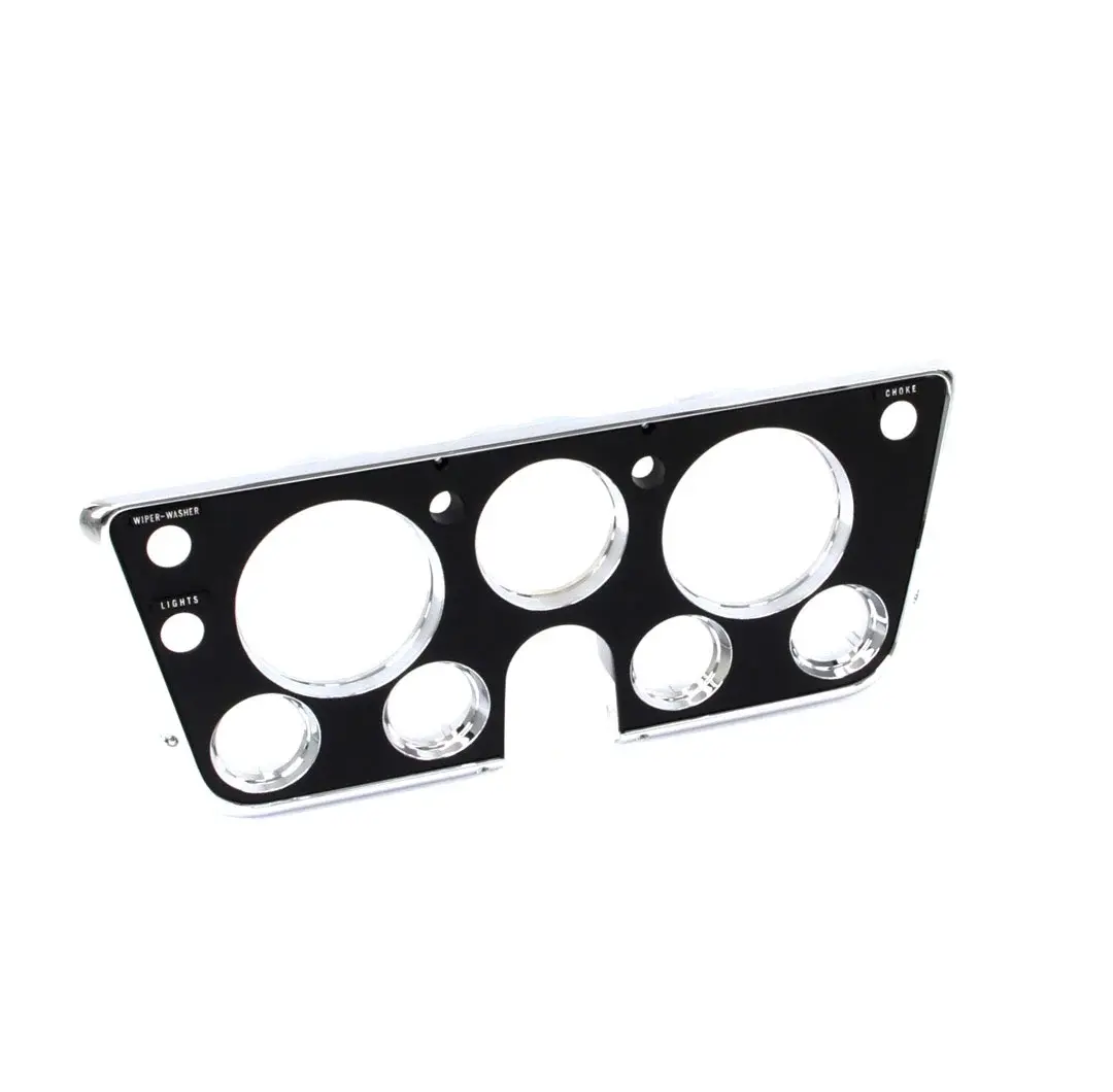 1967-1968 Chevrolet GMC Truck Blazer Suburban Chrome / Black Dash Bezel W/ Choke