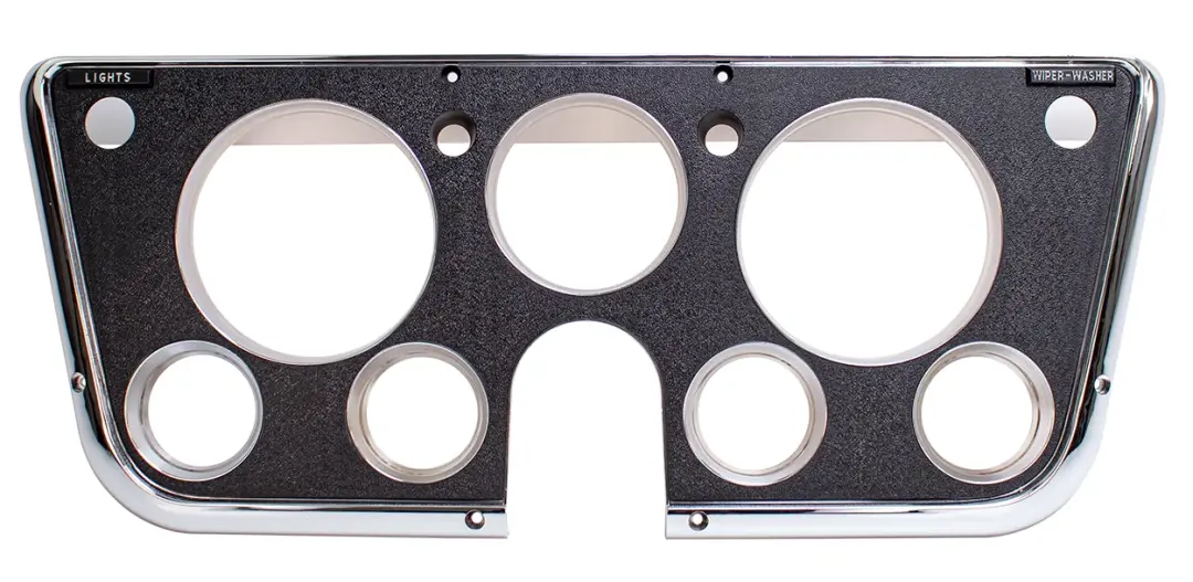 1969-1972 Chevrolet GMC Truck Blazer Suburban Chrome / Black Dash Bezel W/ Gauges