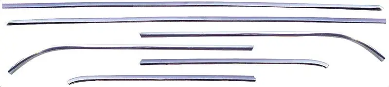 1968-1972 Chevrolet Nova 2 Door Roof Drip Rail Molding Set 6 Piece