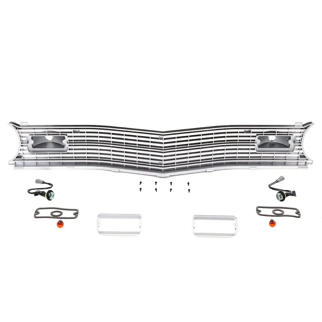 1973-1974 Dodge Dart Argent Silver Grille Assembly Set