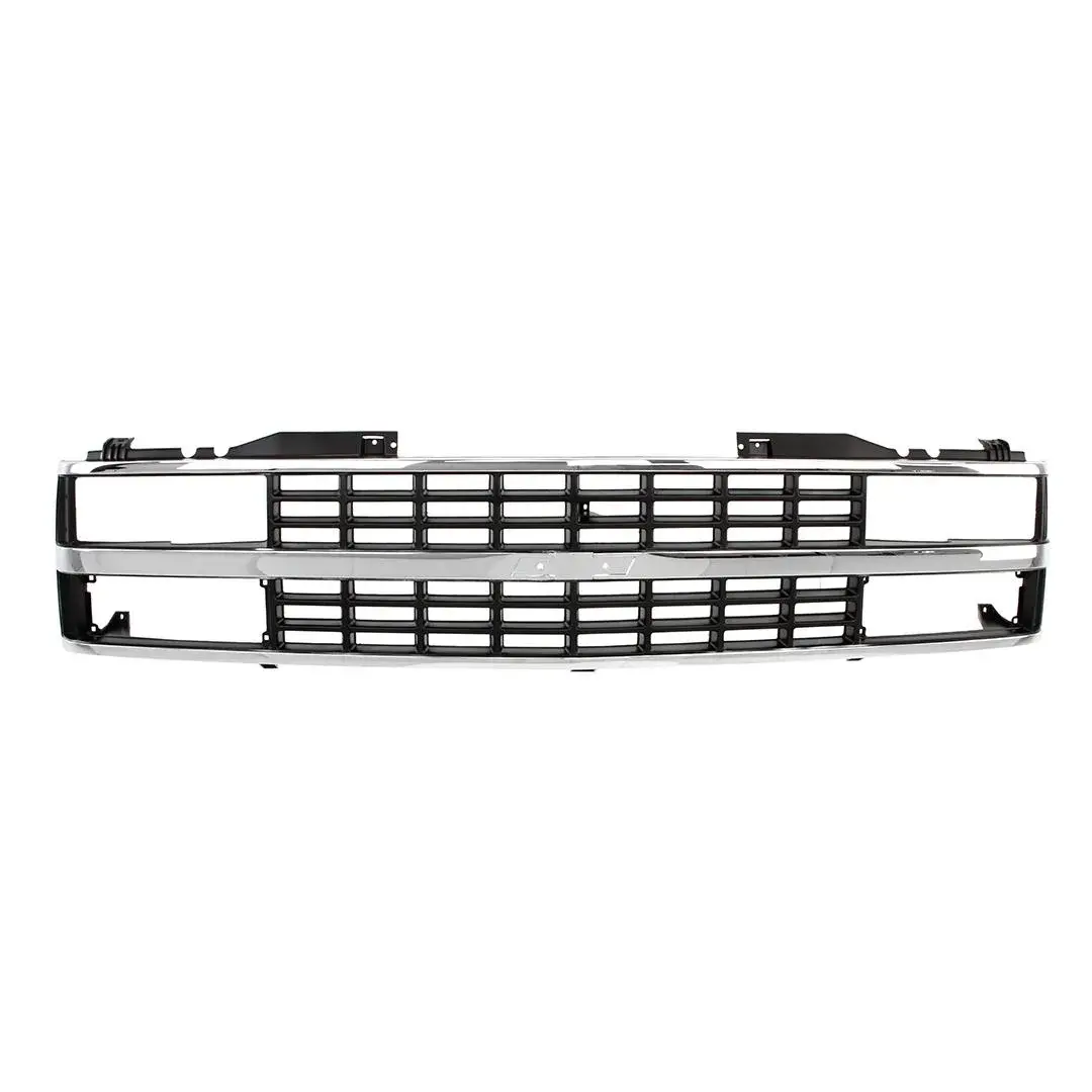 1988-1993 Chevrolet Truck Blazer Suburban Chrome Black Grille Shell W/ Dual Headlight