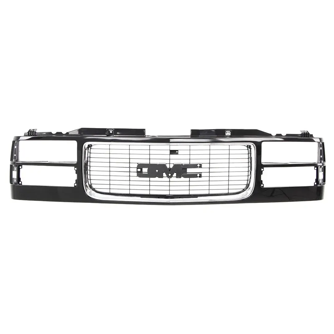 1994-1998 GMC Truck Yukon Suburban Chrome / Black Grille Shell W/ Dual Headlight