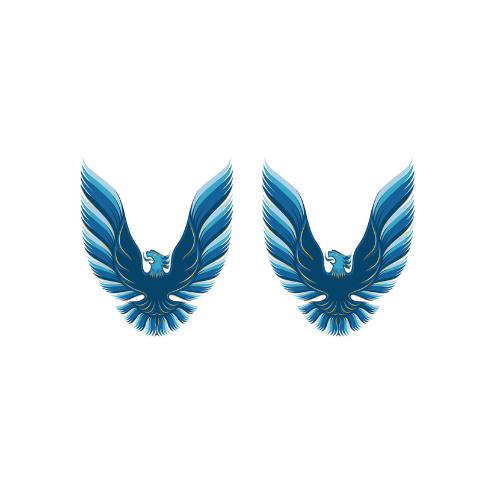 1978-1980 Pontiac Firebird Trans Am Blue Quarter Panel Bird Decal 3"