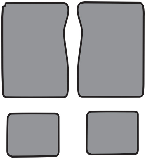 1975-1991 Chevrolet C/K Pickup Truck Crew Cab Floor Mat 4 Pc Set