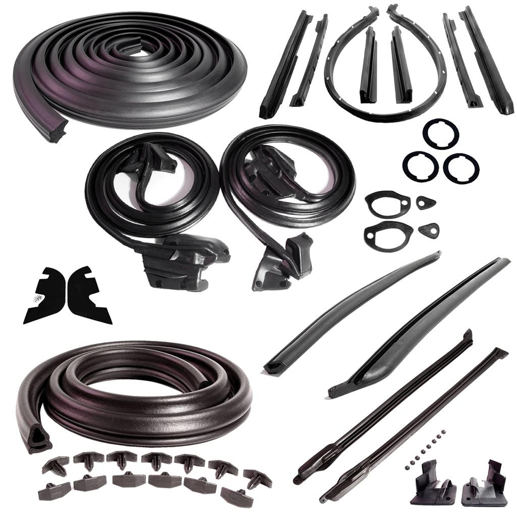 1968 Chevrolet Chevelle & Malibu Convertible Master Weatherstrip Kit W/ Plastic Inner Fender
