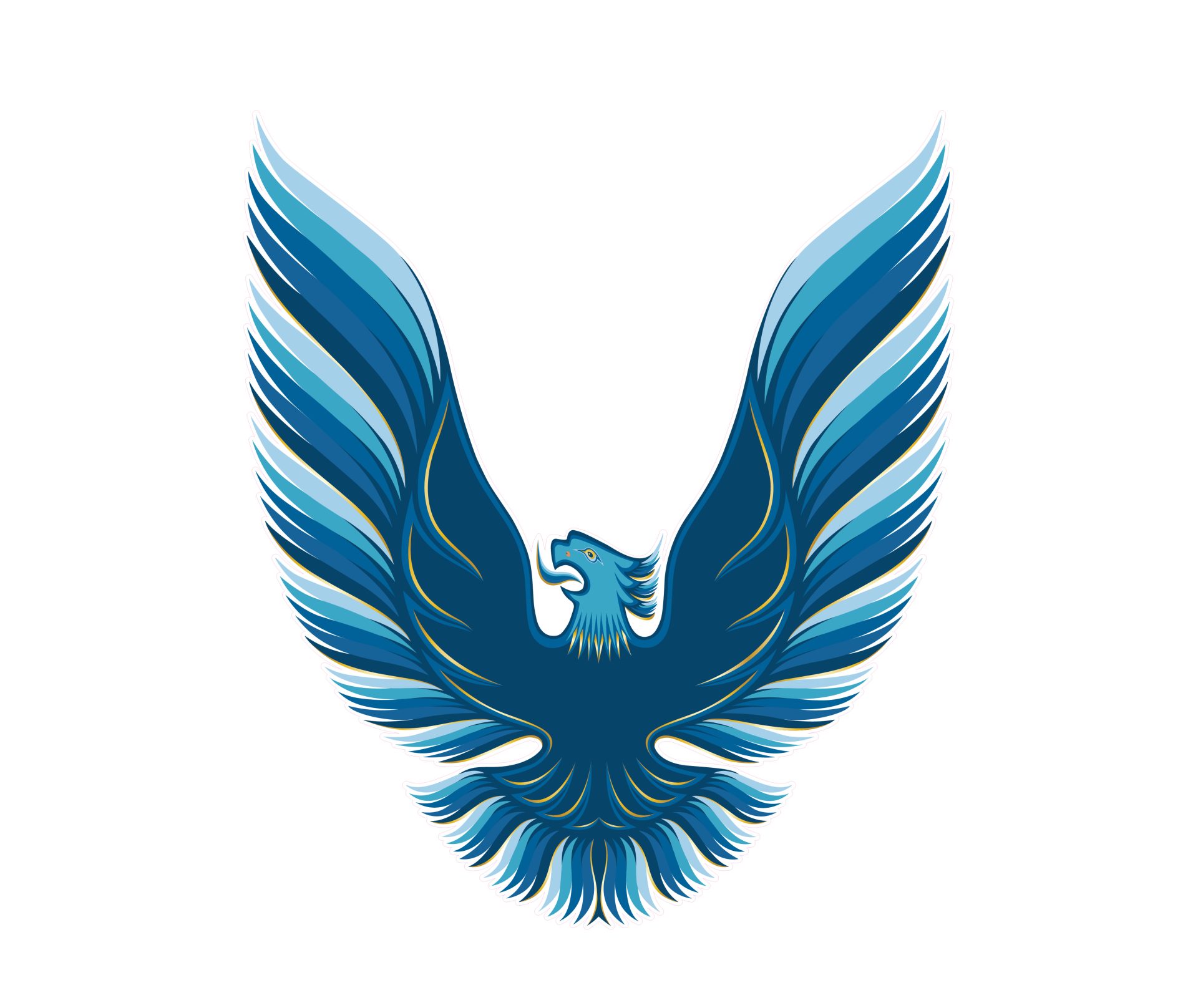 1979-1980 Pontiac Firebird Trans Am 5 Color Blue Hood Bird Vinyl Decal