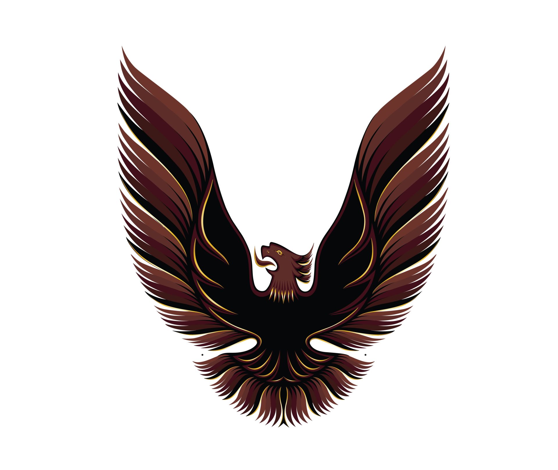 1980 Pontiac Firebird Trans Am 5 Color Burgundy Hood Bird Vinyl Decal