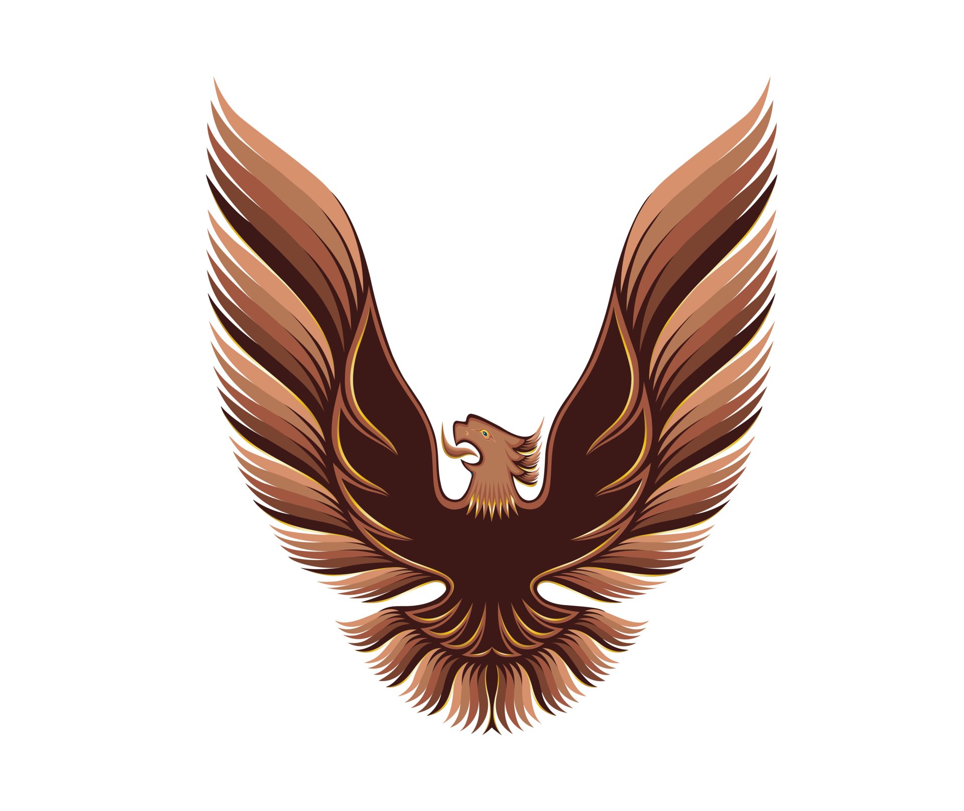 1980 Pontiac Firebird Trans Am 5 Color Bronze Hood Bird Vinyl Decal