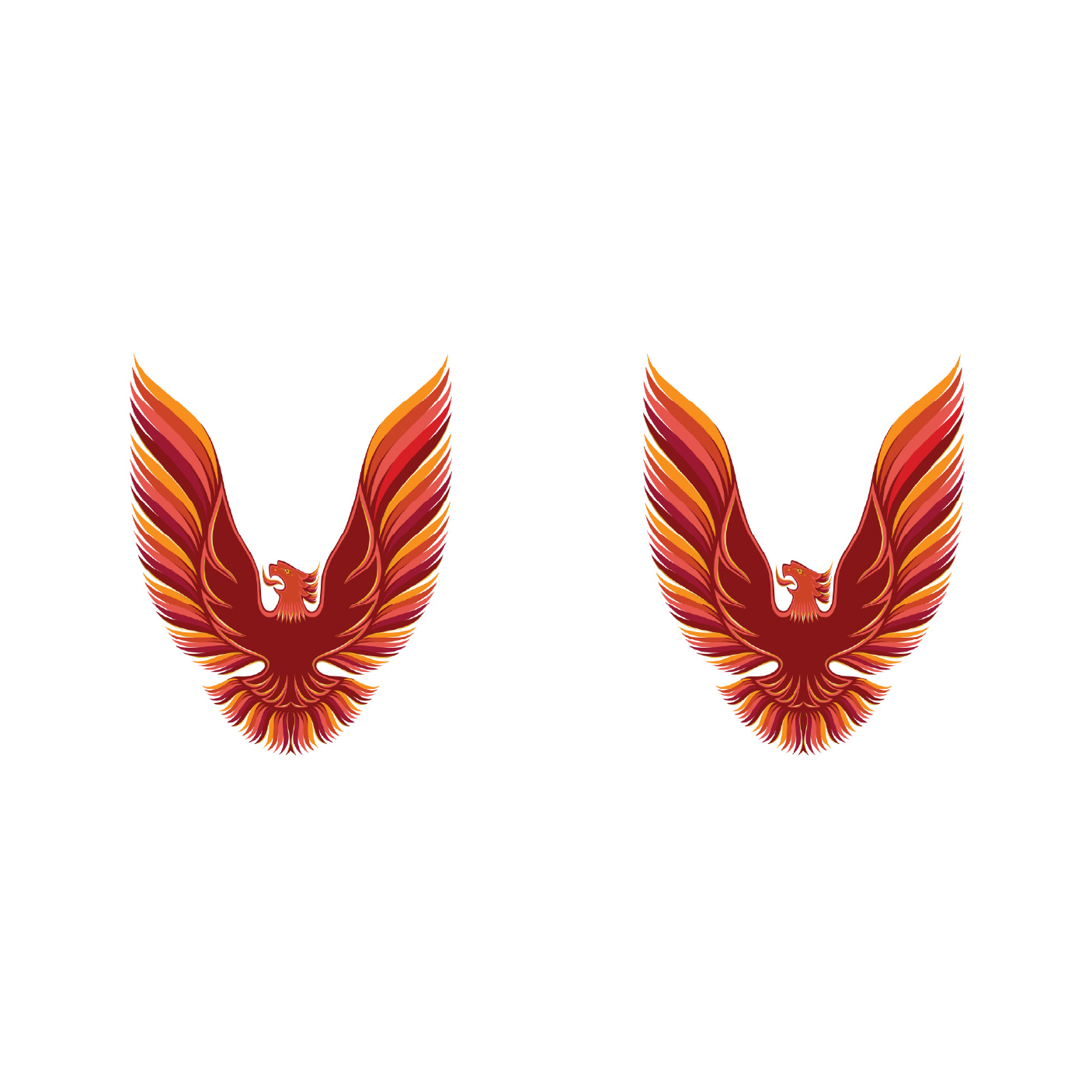 1979 Pontiac Firebird Trans Am Orange Quarter Panel Bird Decal 3"