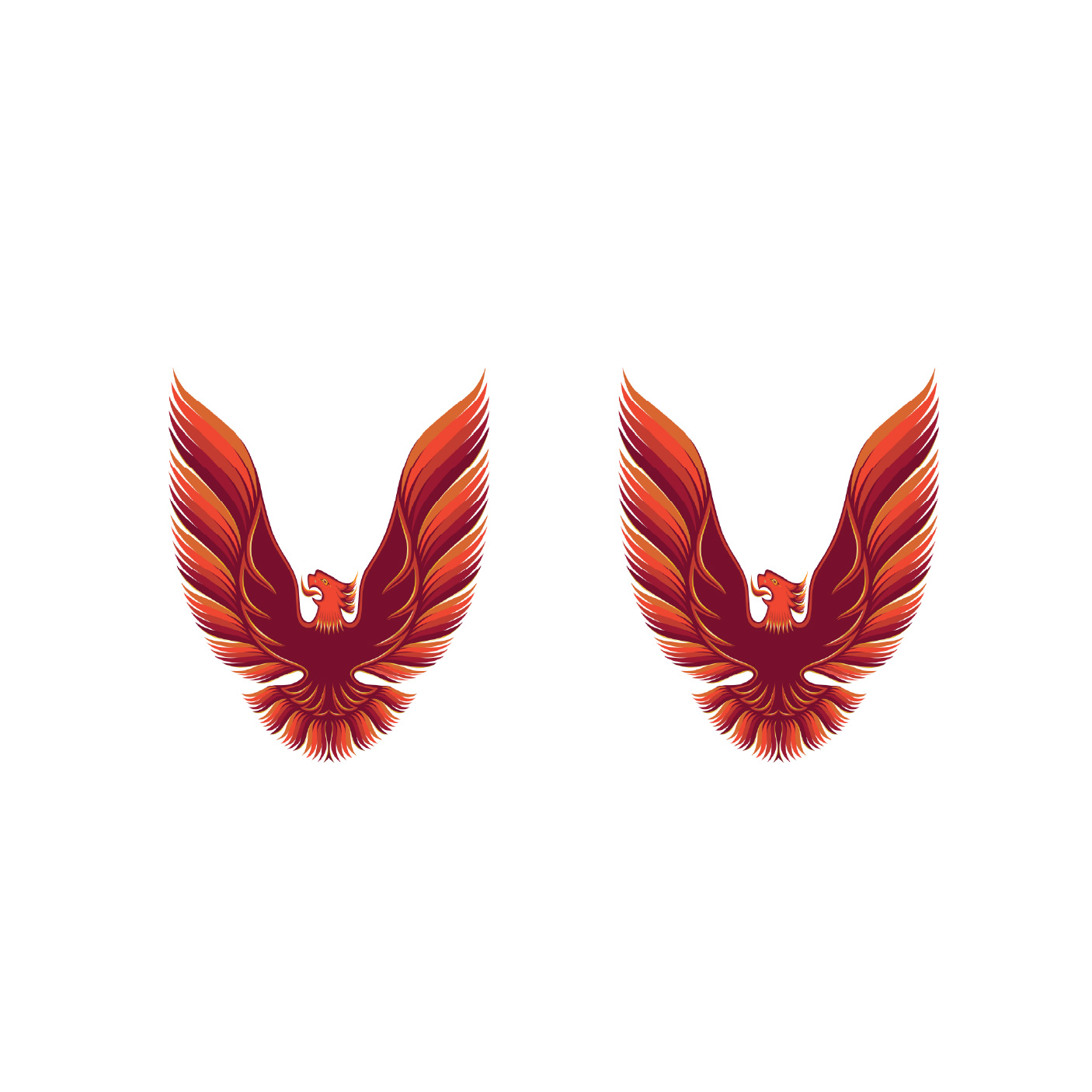 1980 Pontiac Firebird Trans Am Red Quarter Panel Bird Decal 3"