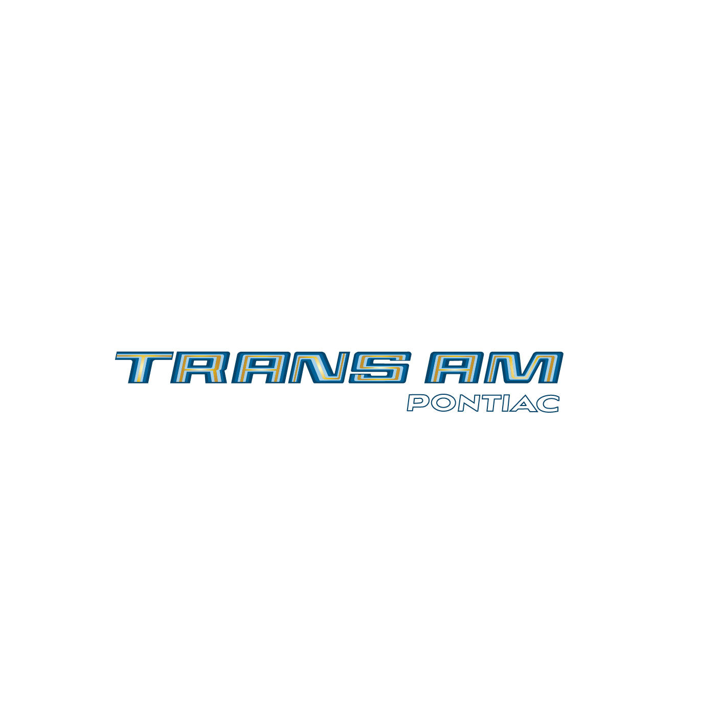 1979-1980 Pontiac Trans Am Blue Front Bumper Vinyl Decal