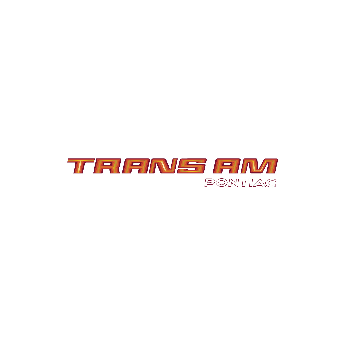 1980 Pontiac Trans Am Red Front Bumper Vinyl Decal