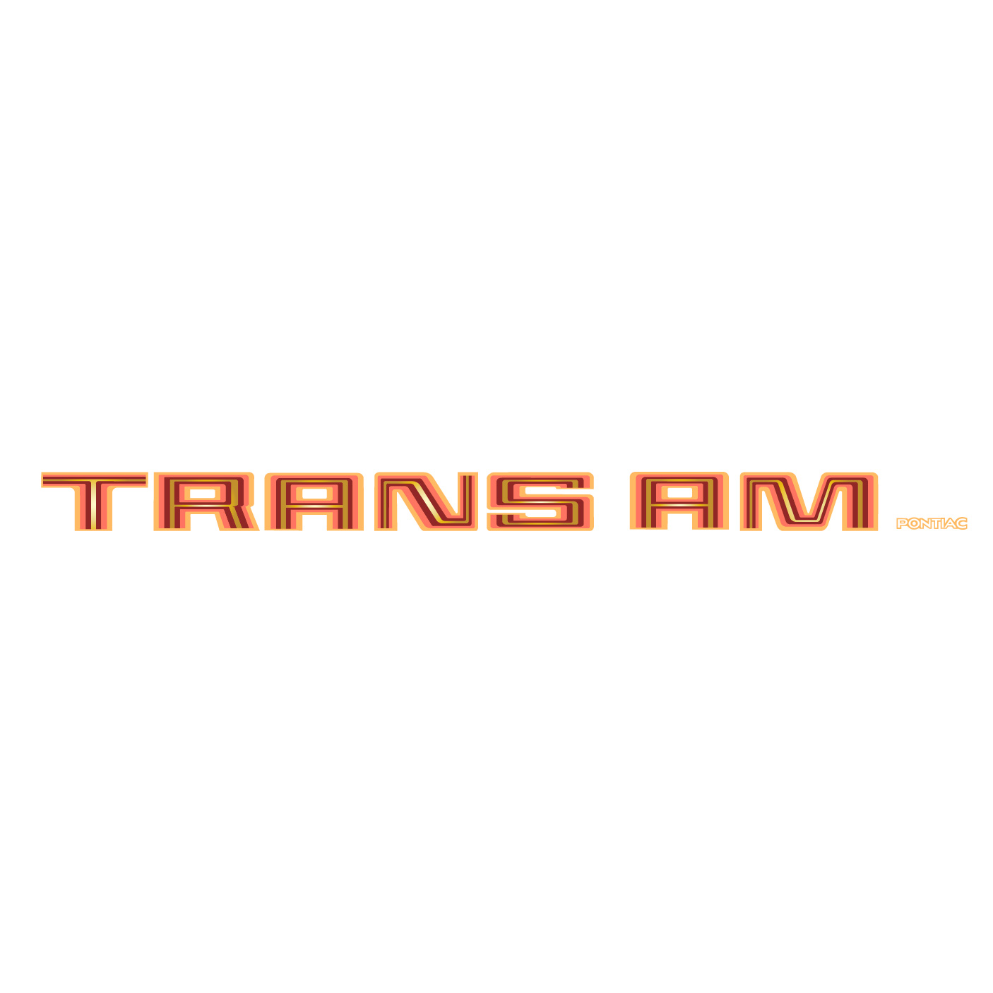 1979 Pontiac Trans Am Orange Rear Spoiler Vinyl Decal