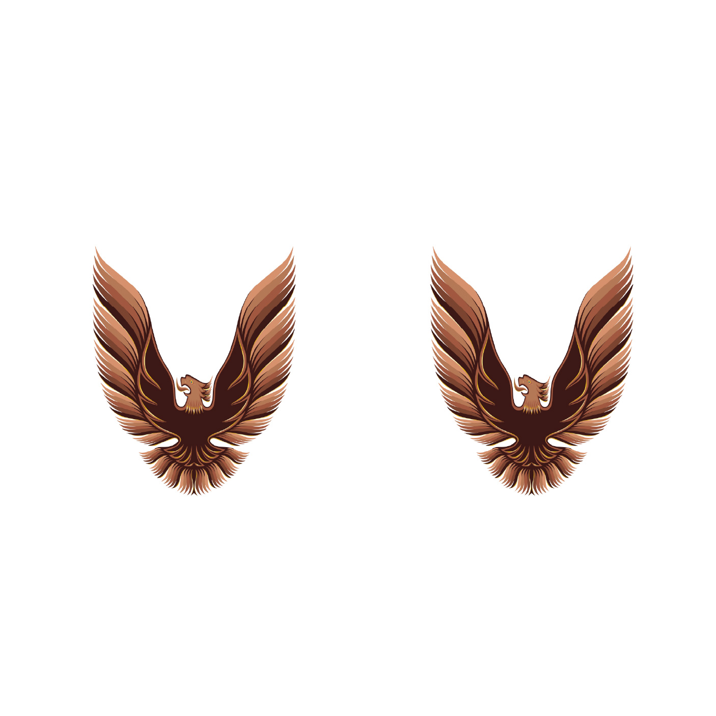 1980 Pontiac Firebird Trans Am Bronze Quarter Panel Bird Decal 3"