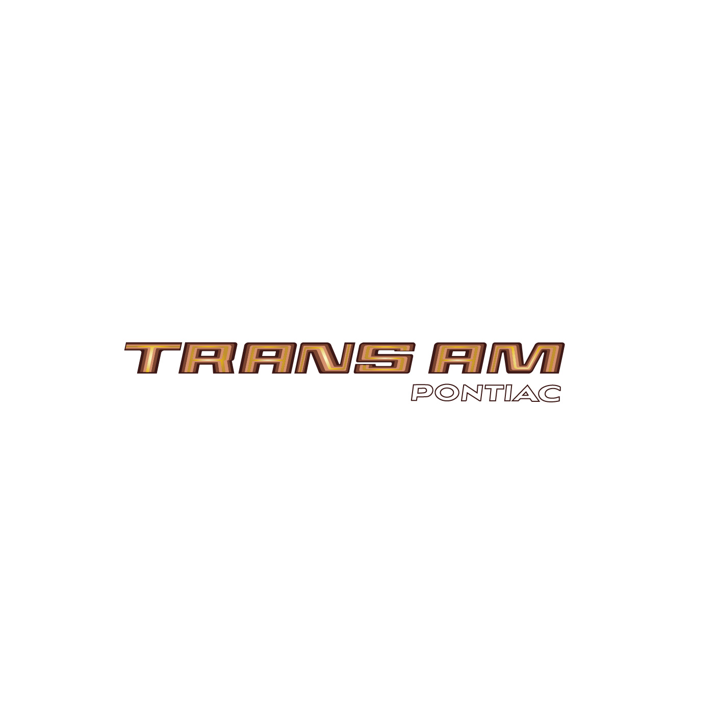 1980 Pontiac Trans Am Bronze Front Bumper Vinyl Decal