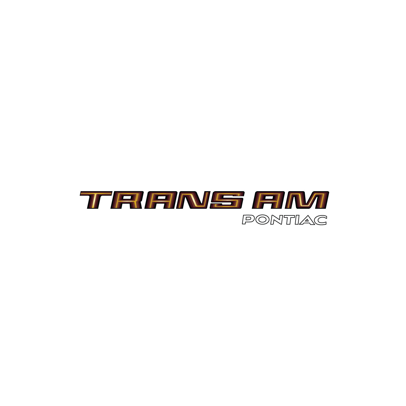1980 Pontiac Trans Am Burgundy Front Bumper Vinyl Decal