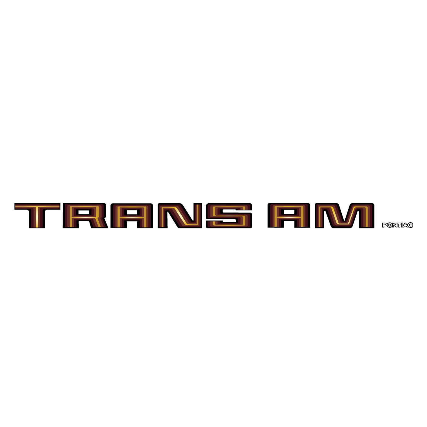 1980 Pontiac Trans Am Burgundy Rear Spoiler Vinyl Decal
