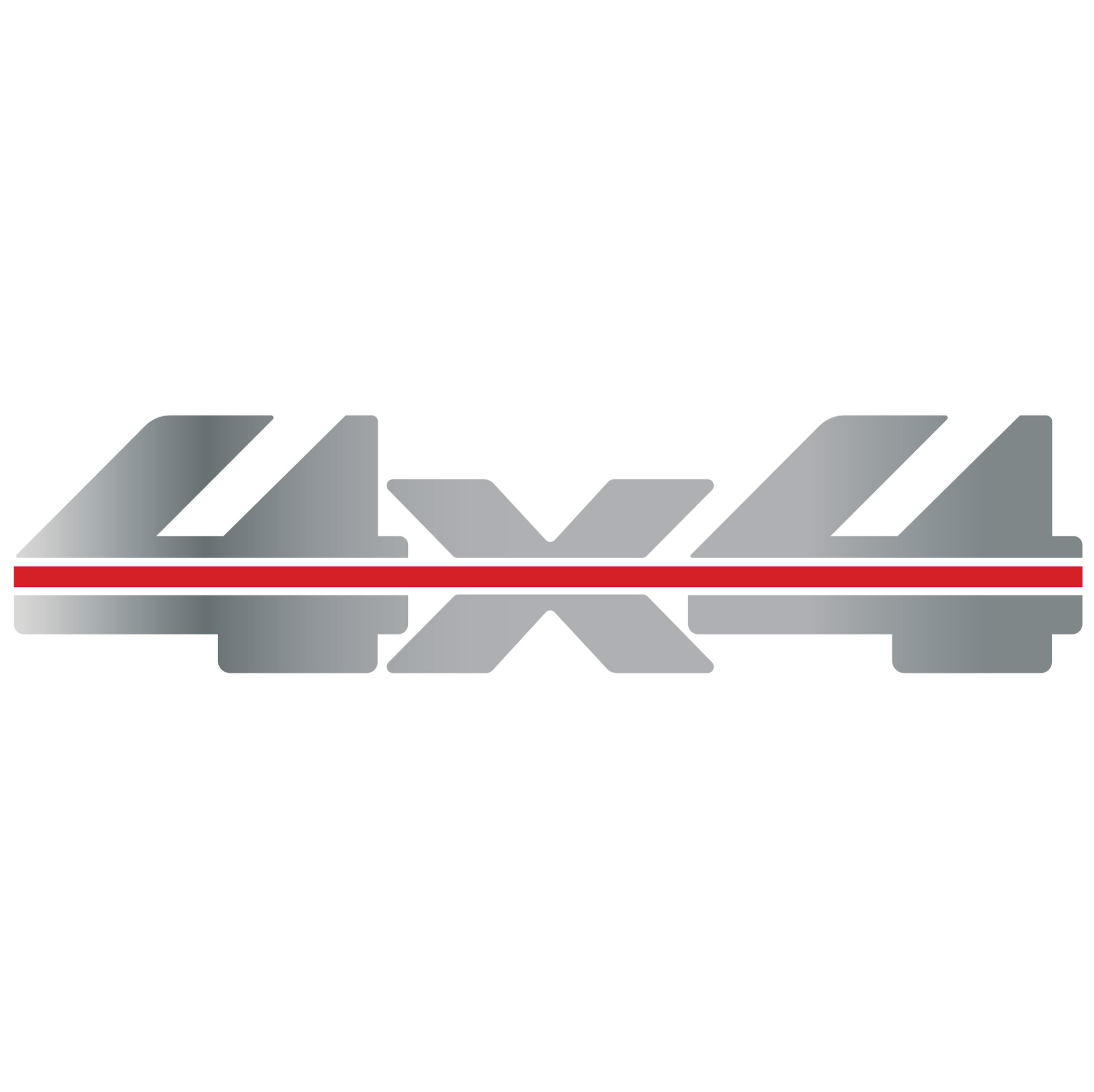 1988-1998 Chevrolet GMC Pickup Truck 4x4 Decal Light Gray With Red Stripe