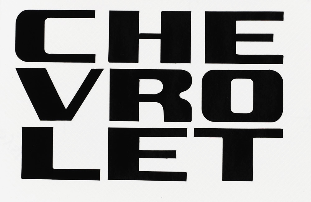 1958-1959 Chevrolet Pickup Truck "CHEVROLET" Black Grille Letter Decal Set