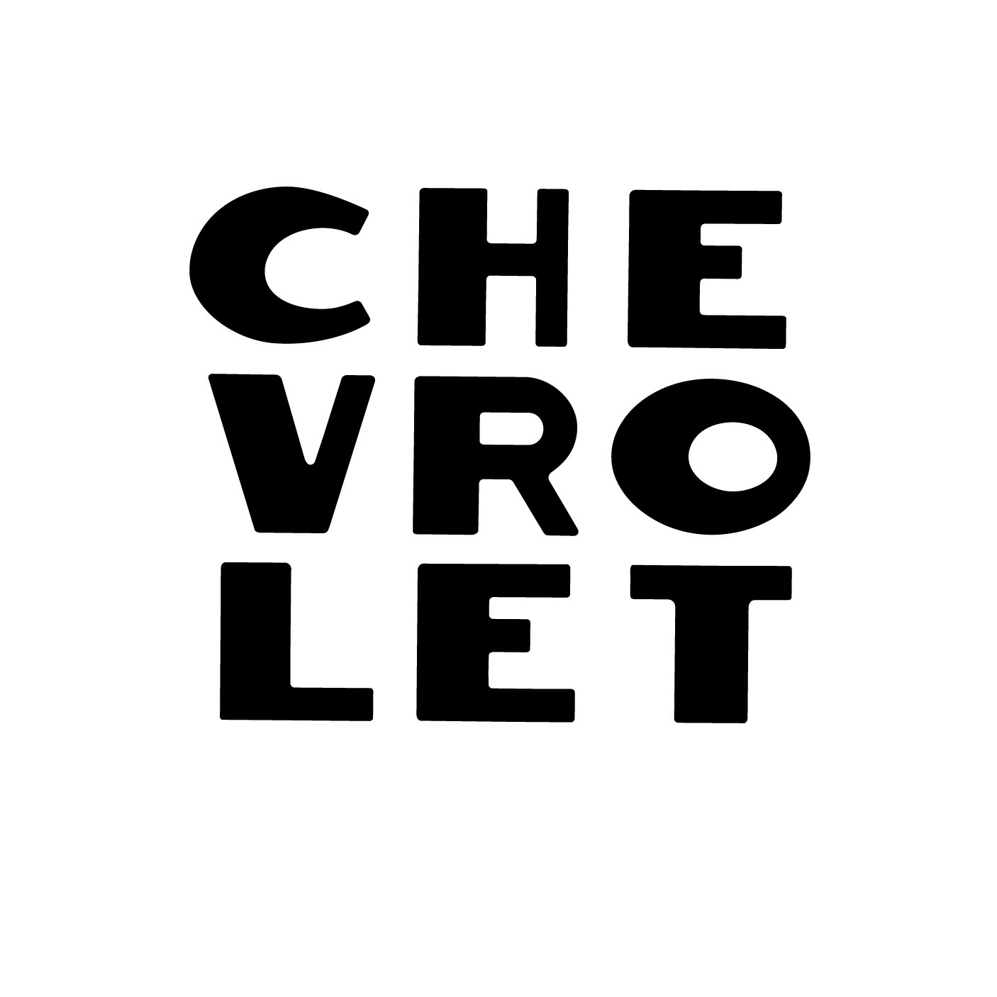 1947-1953 Chevrolet Stepside Pickup Truck "CHEVROLET" Black Letter Decal Set