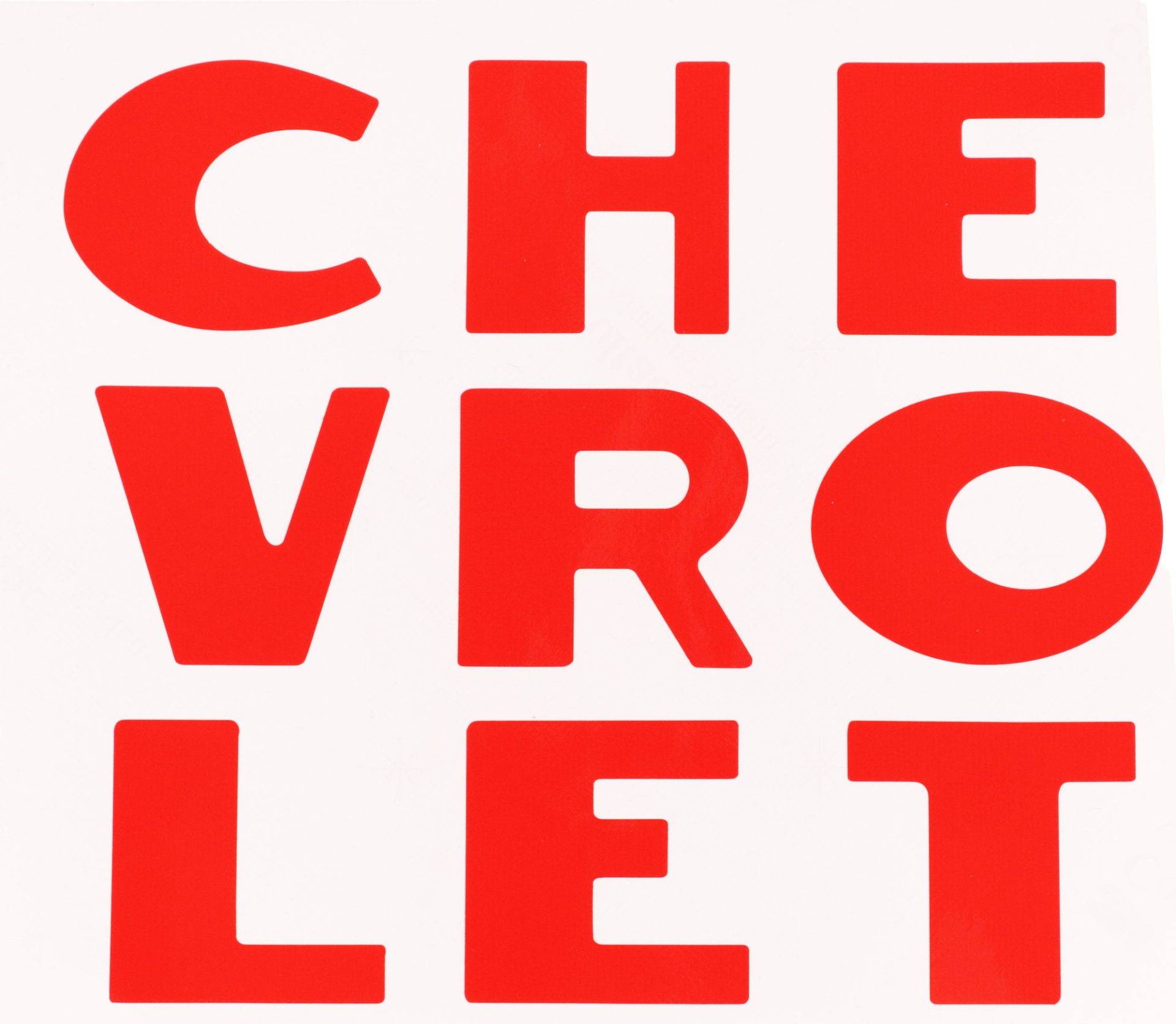 1947-1953 Chevrolet Stepside Pickup Truck "CHEVROLET" Red Letter Decal Set