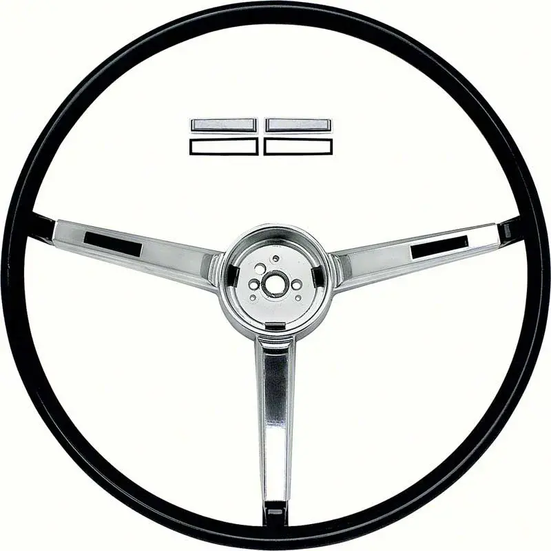 1967 Chevrolet Chevelle SS 396 El Camino Nova Black Steering Wheel And Shroud