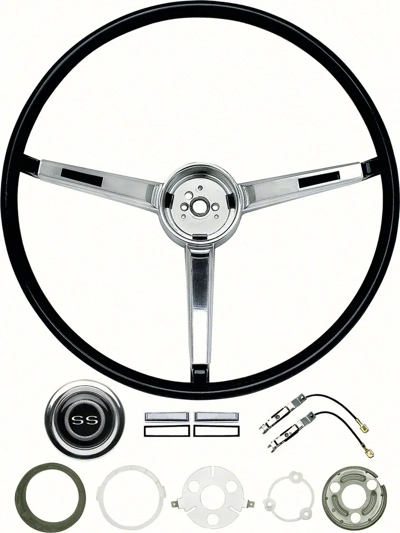 1967 Chevrolet Chevelle & Nova SS Black Steering Wheel Kit